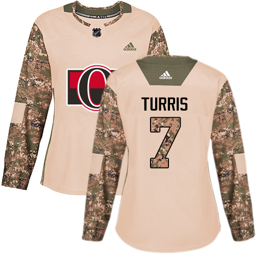 Adidas Senators #7 Kyle Turris Camo Authentic Veterans Day Women's Stitched NHL Jersey